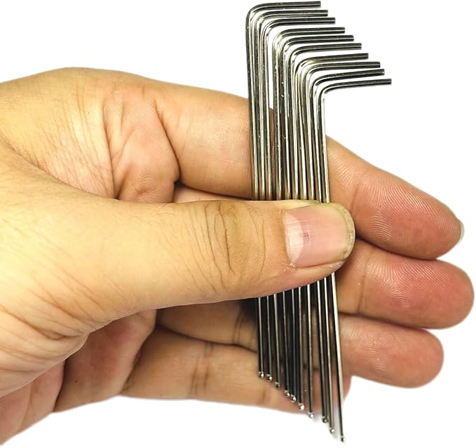 10pcs 1.5mm Ball End Allen Wrench sets,1.5mm Hex Key Wrench set,1.5mm ball end Hex Driver allen key Door Key L Shaped hex wrench set with Long Arm 87mm lengh.1.5mm ball end hex wrench