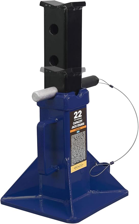 TCE 22 Ton (44,000 lb) Capacity Heavy Duty Steel Jack Stands, 2 Pack, T70072 , Blue