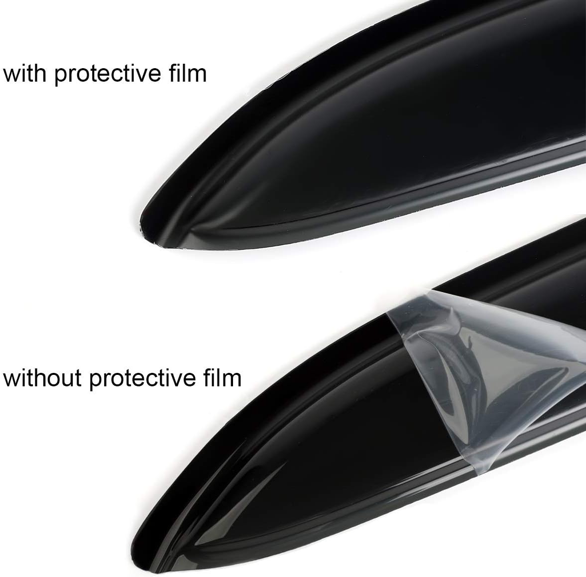 4pcs Outside Mount Style Dark Smoke Window Rain Guards Durable Side Wind Deflectors Vent Window Visors Fit for 2005-2021 Toyota HILUX Crew Cab Pickup