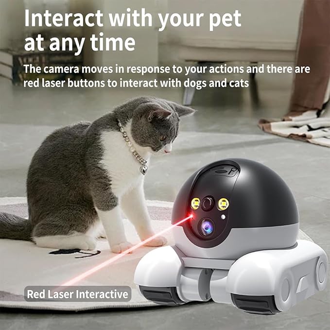 Pet Cameras Indoor with Phone App, 1080p Dual Lens, P 360°/T 90° Rotation Monitoring, 2-Way Talk, Night Vision, Motion Detection, Video Recording (WiFi, Camera only)