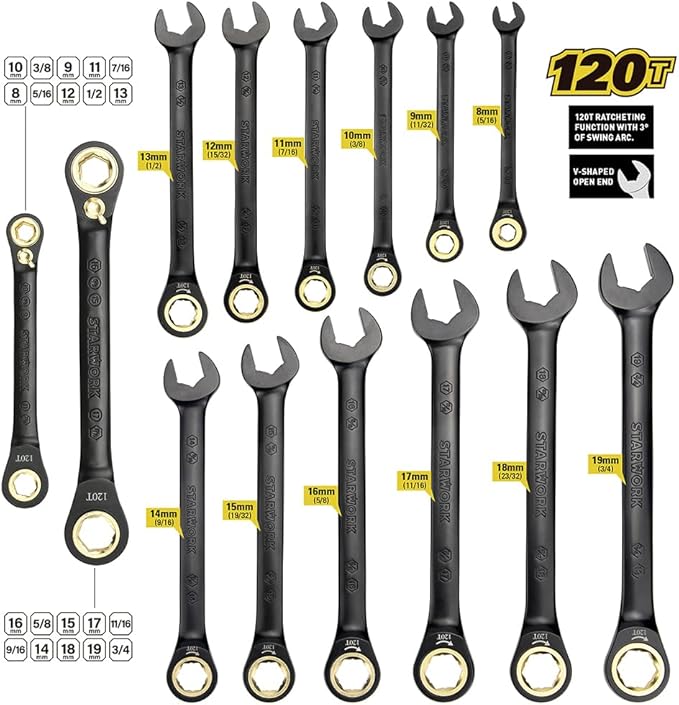 STARWORK TRUE MECHANIC 306-Piece Mechanics Tool Set and Socket Set, Comprehensive Tool Kit, Automotive Repair Tool Set, 【Pliers Wrench】, Professional