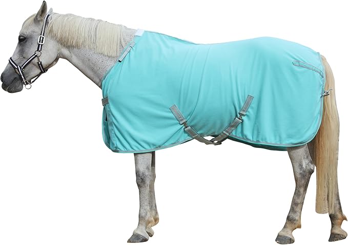 Horse Fleece Cooler, Blanket Liner - 300g Anti-Pilling Fleece, Moisture-Wicking, Cooling & Drying for Post-Workout, Bath & Travel, Prevent Overheating & Chilling Mintgreen 81