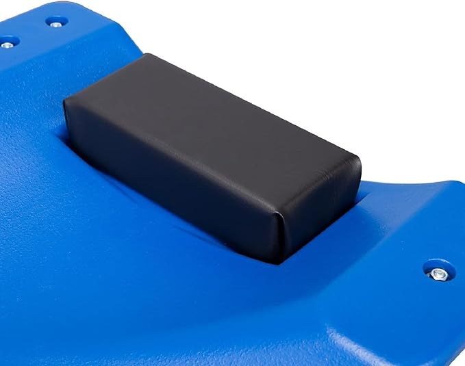 Big RED ATRP6240UR Blow Molded Plastic Rolling Garage/Shop Creeper: 40" Mechanic Cart with Padded Headrest and 6 Casters, 350 lbs Capacity, Blue
