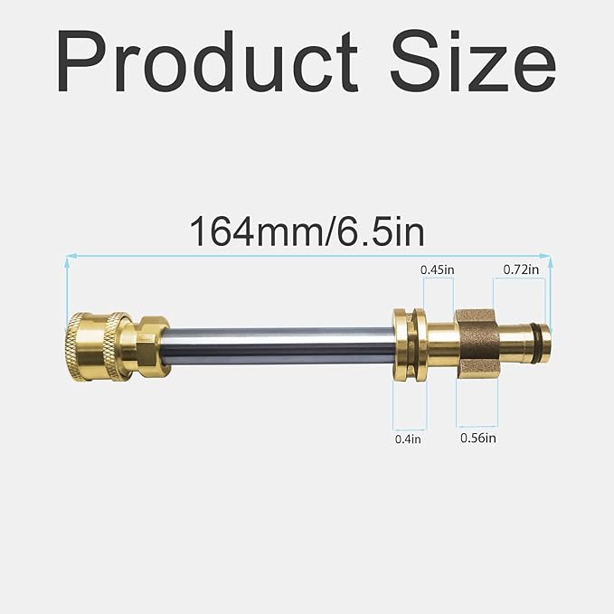 1/4 Inch Quick Connector Pressure Washer Adapter with 5 Color Spray Nozzles, Compatible with Sun Joe SPX200 SPX201E SPX1500 SPX4003 SPX2500 SPX2598 SPX6000 SPX205E-MAX, Suitable for Truper Hila 1600