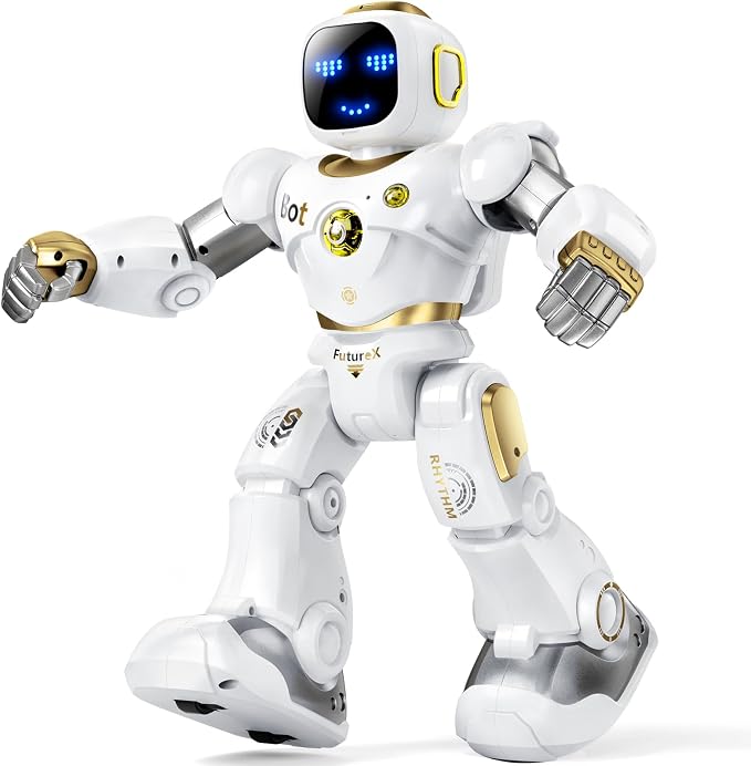 Ruko 1088 Programmable Robot Toy for Kids, STEM Learning Gift, Gold | Large Interactive Robot with Remote Control, App Control, Birthday Gift for Boys & Girls Ages 4 5 6 7 8 9