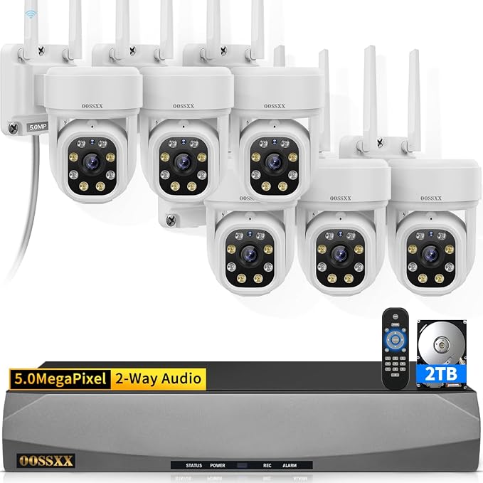 (2026 Update) 5MP 2.7K Wireless Camera, Dual-Band 2.4G/5G WiFi, PTZ AI Human Auto-Tracking, 130�� Ultra-Wide Lens, Two-Way Audio, Free APP Outdoor Surveillance System