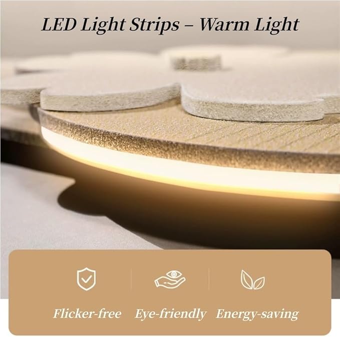 3D Sandstone Texture LED Wall Art with Vase, Plug-in Auspicious Modern Meditation Wall Hanging Sculpture, Minimalism Artwork Decor for Living Room Bedroom Meditation Space(A,120x40cm)