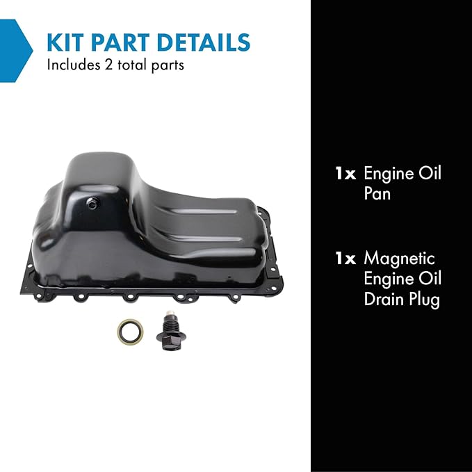 TRQ Engine Oil Pan Compatible with 2000-2005 Ford Excursion 1999-2010 F-250 Super Duty F-350 Super Duty
