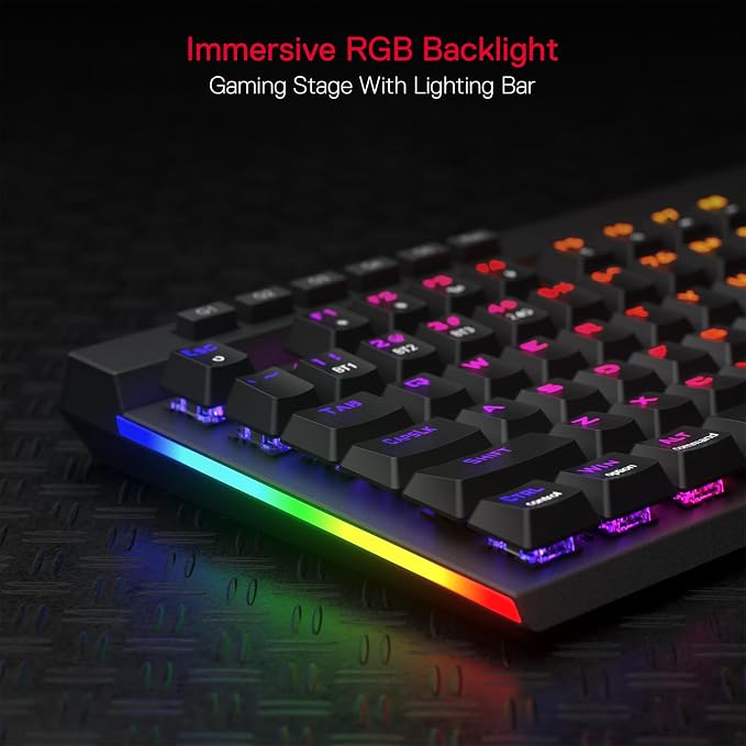 Redragon K580 PRO Wireless RGB Gaming Keyboard, Macro G Keys & Media Wheel | 0 Delay Tri-Mode, 5 On-Board Combo Keys, Ready for MMO & MOBA Play, 0-Delay Tri-Mode for Multiple Devices, Swap-Ready Socket