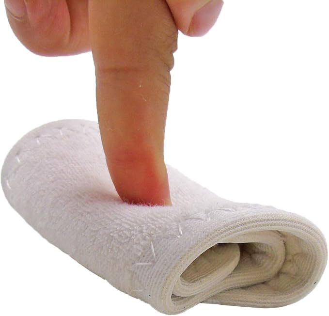 Happystep Cotton Terry Cloth Insoles, Barefoot Shoe Inserts, Sweat Absorption, Odor Control, Moisture-Wicking, Washable and Reusable, Zero Drop Shoe Insoles, 2 Pairs of White (Women Size 11)