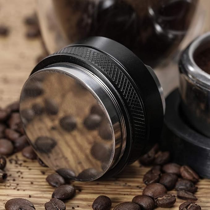 MATOW 53mm Coffee Distributor and Tamper, Dual Head Coffee Leveler Compatible with Breville 54mm Portafilter, Adjustable Depth- Professional Espresso Hand Tampers