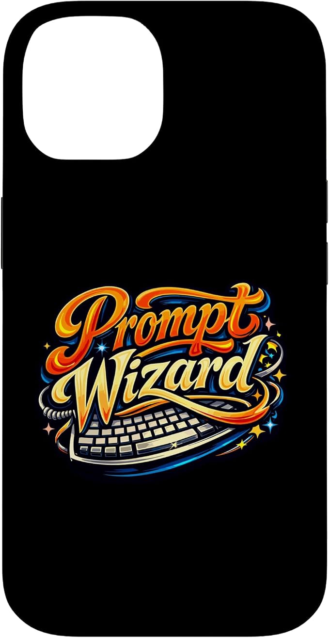 Prompt Wizard AI Retro Keyboard Case for iPhone 14