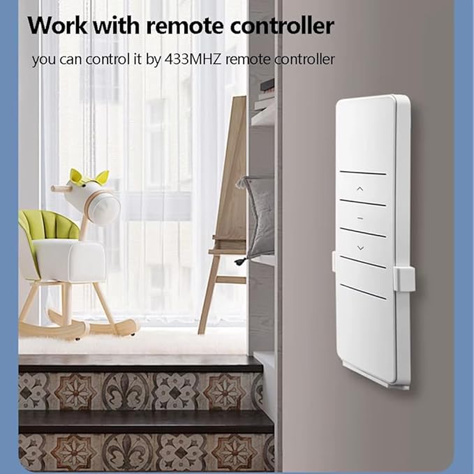 Mini Smart Curtain Track System, WiFi Motorized Curtain Rods Remote Control, Automatic Drapery Opener Compatible with Alexa Google Home, Quiet Electric Tracks (3 meters (118.1 inches))
