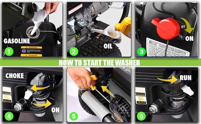 4200PSI Gas Pressure Washer 4.0GPM Gas Power Washer 212CC Gas Powered Washing Machine Commercial High Pressure Washer with 25ft Hose&5 Nozzles for Patio Garden Yard Vehicle,EPA/CARB/ETL (S36-4200PSI)