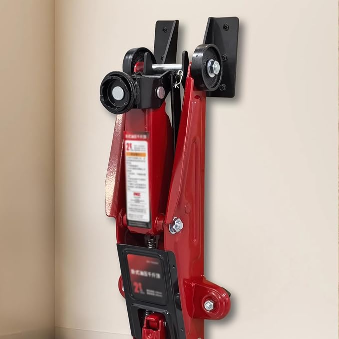 Floor Jack Stand Rack Wall Mount Organizer, Car Hydraulic Trolley Jack Stands Holder Wall Storage Rack Mount Brackets Jack Stands Tower Trailer Accessories Tool, QC-QJD-02