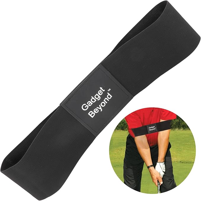 Gadget Beyond Golf Swing Training Aid, Swing Correcting Arm Band Golf arm Training aid Black, Golf Swing aids Training,Golf Swing Trainer