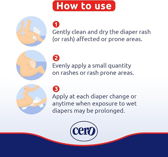 Crema Cero Diaper Rash Cream for Baby With Zinc Oxide – High-Strength Diaper Cream for Quick Relief and Protection – Hydrating and Soothing Baby Balm – 3.9oz