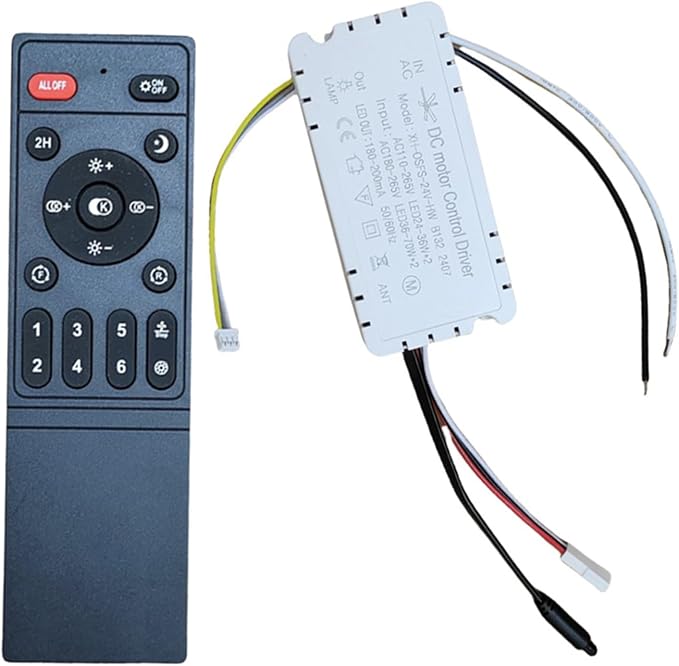 Ceiling Fan Remote Control Kit, Remote Control For Ceiling Fan Light Featuring 6-Speed Settings, Smooth Dimming And Frequency Conversion Receiver For AC LED Lighting(without air guide)