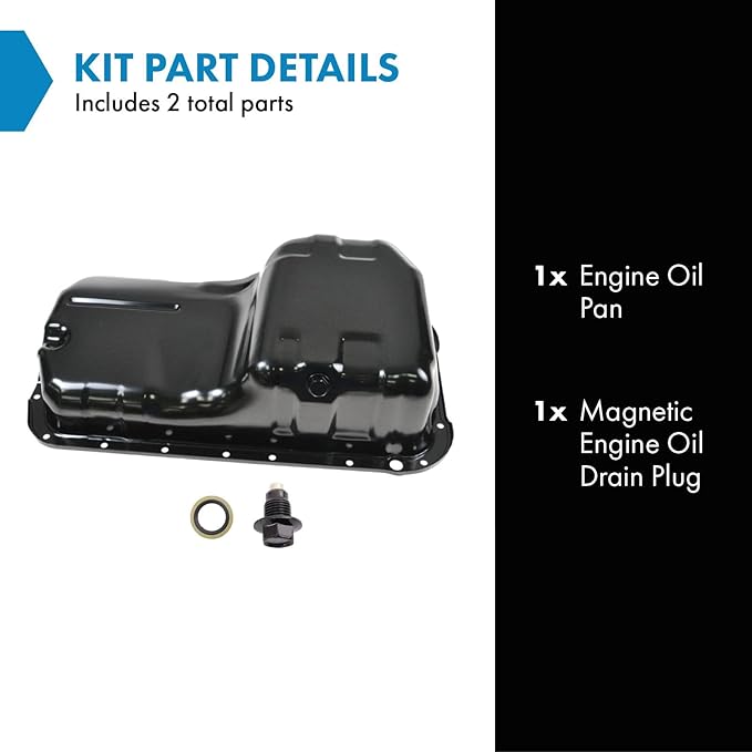 TRQ Engine Oil Pan Compatible with 1998-1999 Acura CL 1998-2002 Honda Accord 1998 Odyssey Isuzu Oasis