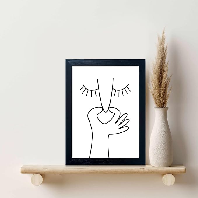 Framed Black and White Bathroom Wall Decor Funny Bathroom Wall Art Bad Smell Humor Canvas Print Artwork for Washroom Sign Decor