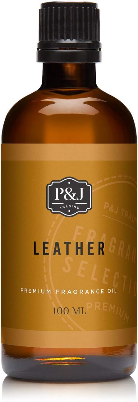P&J Trading - Leather Scented Oil 100ml - Fragrance Oil for Candle Making, Soap Making, Diffuser Oil