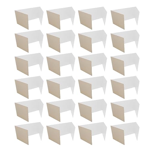 Flipside Products Flipside Corrugated Privacy Shield, White, 18" x 48", Pack of 24