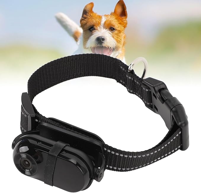 Hd 1080p Cat Camera Collar, Adjustable Wireless Pet Tracker with Memory Card, Mini Action Camera for Dogs & Cats, Video Recording & Monitoring Black 32GB