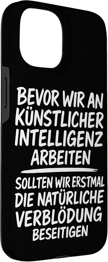 Fix Stupidity First ��� AI Can Wait Case for iPhone 15