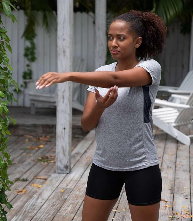 5 Pack Women's Dry Fit Short Sleeve Athletic Gym Workout Running Tops | Available in Plus Size, Exercise, Sports, Fitness, Quick Dry, Cooling, Moisture Wicking, Loose Basic Tees, Yoga, Pilates