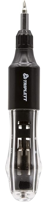 Triplett TMAL-002 10-in-1 Mini Autoloading Ratcheting Screwdriver with Magnetic Bits