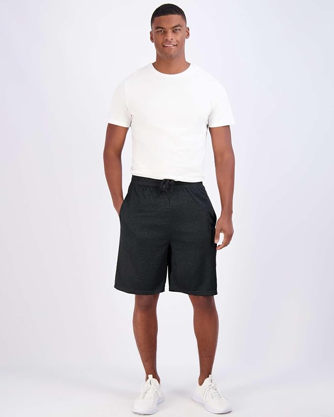 5 Pack Men's Mesh Shorts Athletic Basketball Sports Gym Workout Pockets | Cooling Moisture-Wicking, 9", Long, Quick-Dry, Breathable, Elastic Drawstring Waistband. Running, Exercise, Soccer, Training.