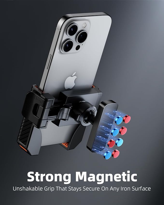 TODI Magnetic Golf Cart Phone Holder – Golf Cart Accessory for Men, Dad, Grandpa, Compatible with MagSafe iPhone 16 15 14 13 12 Pro/Max/Plus, Fits EZGO Club Car Yamaha Icon