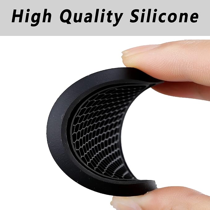 ZSDY Car Cup Coaster, 4PCS Universal Auto Non-Slip Cup Holder Embedded in Ornaments Silicone Coaster, Car Interior Accessories Sets, Black