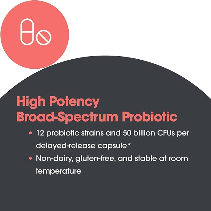 Allergy Research Group Essential-Biotic Complete Supplement - High Potency Probiotics for Men & Women, Supports Gut & Digestive Health, 50 Billion CFUs, Delayed-Release Vegetarian Capsules - 60 Count