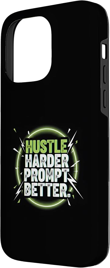 Hustle Harder Prompt Better AI Artificial Intelligence Case for iPhone 14 Pro Max