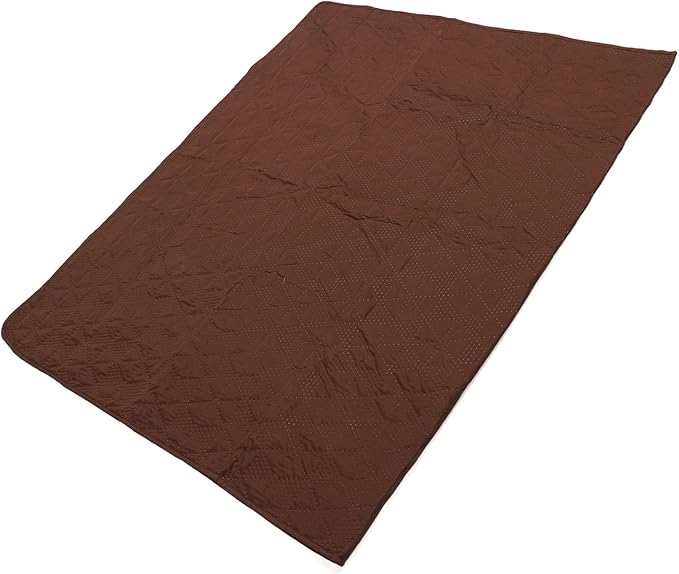 Defensive Dog Bed Cover | Secure Washable Pet Blanket for Sofa/Couch/Furniture | Brown Layer for Dogs & Cats (52x82inch)