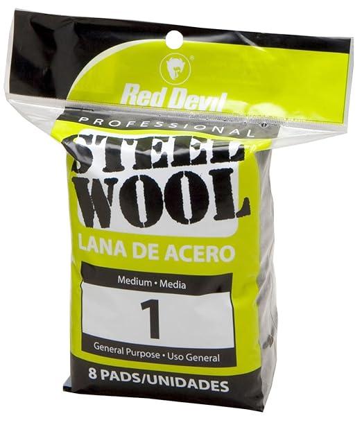 Red Devil 0324 Steel Wool, 1 Medium, (Pack of 8)