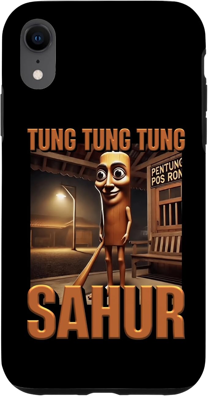 Internet Hilarious Meme AI Character Tung Tung Tung Sahur Case for iPhone XR
