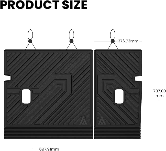 LASFIT All Weather Floor Mats for Honda Civic 2022-2026 - Back Protector | 3D Laser Custom Fit For 22-26 Civic (Only Fit Hatchback) | Flexible Non-Curl Recyclable TPE | Anti-Slip & Easy Wash