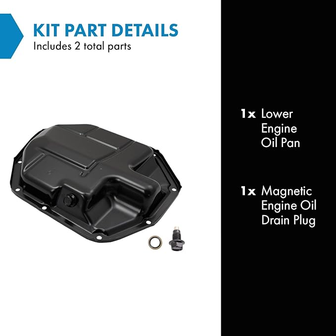TRQ Lower Engine Oil Pan Compatible with 2007-2012 Nissan Sentra Versa