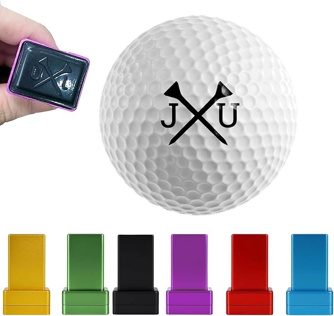 Personalized Golf Ball Stamp - Custom Golf Ball Marker, Waterproof & Long-Lasting Fun Imprint Monogram, Best Golf Accessories 2025 for Men, Large & Clear, Ideal Golf Gift for Dad, women, retirement