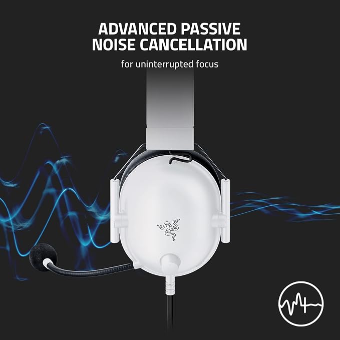 Razer BlackShark V2 X Gaming Headset: 7.1 Surround Sound - 50mm Drivers - Memory Foam Cushion - for PC,Mac,PS4,PS5,Switch - 3.5mm Audio Jack - White,(Pack of 8)