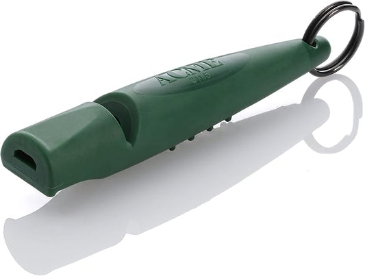 ACME Alpha 211.5 Professional Dog Training Whistle with Enhanced Ergonomic Grip. BPA-Free Plastic. 110 dBA. Long Range. Standardized Frequency. Weatherproof. Made in the UK (Forest Green)