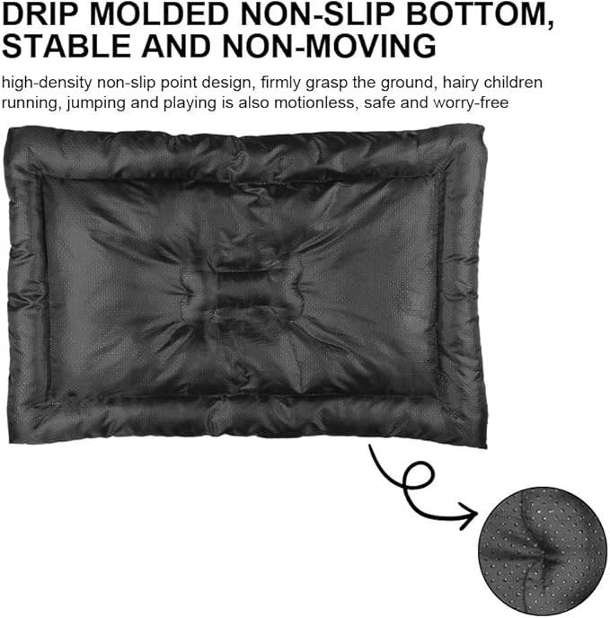 St Patricks Black Shamrock Dog Bed Mat Non Slip Bottom Easy Wash Dog Bed Cozy Soft Pet Cat Pad Pet Winter Supplies Printed Cat Mat Gift Soft 24× 18 Inch Indoor Outdoor