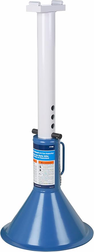 OTC 1779B 12-Ton Capacity High Profile Jack Stand - 33-3/4 to 44-1/4 Inch Range, Blue