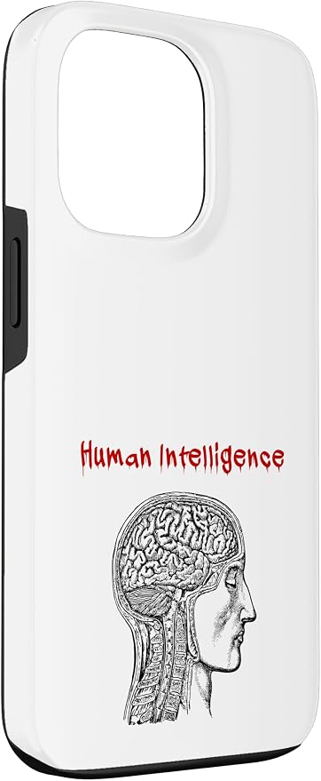 Human Intelligence (Anti Ai Statement & Head Graphic) Case for iPhone 13 Pro