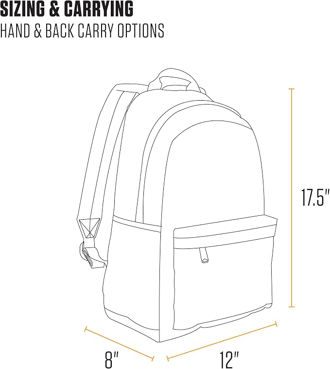 Carhartt Classic 21L Backpack Chalk | Classic Laptop, Water-Resistant Pack with 15 Laptop Sleeve and Organizational Compartments