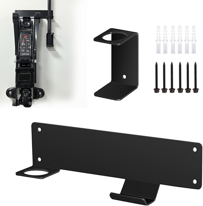 Wall Mount Floor Jack Stand Rack Organizer, Car Hydraulic Trolley Jack Stands Holder Mount Brackets Jack Stands Wall Storage Rack Tower Racing Trailer Accessories Tool