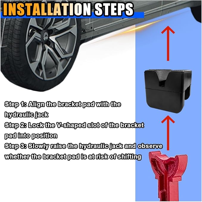 Jack Pad Adapter, Rubber Floor Jack Stand Pads, Universal Heavy Duty Slotted Frame Rail Pinch Weld Protector (2Pcs)