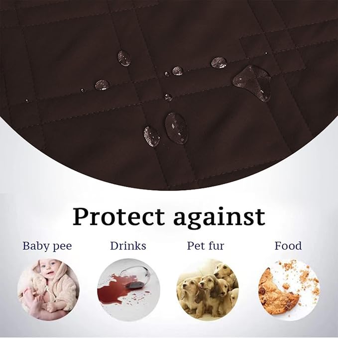 Waterproof Dog Bed Covers for Couch Protection, Water-Resistant Soft Dog Pet Blanket Anti-Slip Dog Blanket for Bed, for Furniture Bed Couch Sofa (Brown,96x82inch)